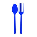 blue spoon and fork illustrationÃ¯Â¿Â¼