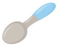 Blue spoon, illustration, vector