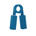 Blue Sport expander icon isolated on transparent background. Sport equipment.