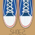 Blue Sport shoes.