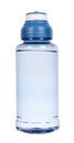 Blue sport water bottle, plastic equipment. Isolated on white background