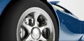 Blue sports car detail Royalty Free Stock Photo