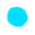 A blue spot, imitation of a transparent watercolor. Oval translucent paint spot Royalty Free Stock Photo