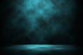 Blue spotlight night smoke dark on stage background Royalty Free Stock Photo