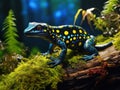 Blue spotted Salamander Made With Generative AI illustration