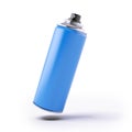 Blue spray can