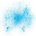 Blue spray paint on white background Royalty Free Stock Photo