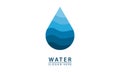 blue spring waves gradient logo icon