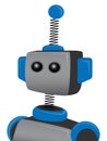 Blue Springy Robot with one antenna