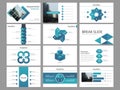 Blue square Bundle infographic elements presentation template. business annual report, brochure, leaflet, advertising flyer, Royalty Free Stock Photo