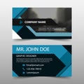 Blue square corporate business card, name card template ,horizontal simple clean layout design template , Business banner template Royalty Free Stock Photo