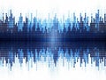 Blue Square Pixel Art Equalizer Wave Isolated Royalty Free Stock Photo