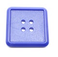 Blue Square plastic button