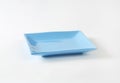 Blue square plate Royalty Free Stock Photo