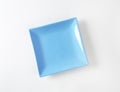 Blue square plate Royalty Free Stock Photo