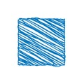 Blue Square Sketchy Background, Vector Illustration