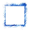 Blue square stencil frame