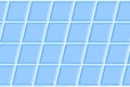 Blue square tile in diagonal arrangement. Bathroom or toilet ceramic wall or floor texture. Interior or exterior mosaic