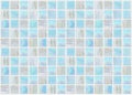 Blue square tiles with various effects marble Royalty Free Stock Photo