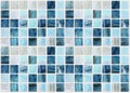 Blue square tiles with various effects marble Royalty Free Stock Photo