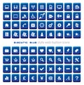 Blue square web buttons