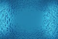 Blue squares pattern. 3d cubes background. 3d illustration Royalty Free Stock Photo