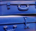 suitcases Blue stacked vintage style