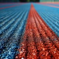 Blue Stadium Coverage Texture, Treadmill Textured Background, Jogging Field Pattern, Rubber Crumb Track Royalty Free Stock Photo