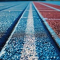 Blue Stadium Coverage Texture, Treadmill Textured Background, Jogging Field Pattern, Rubber Crumb Track Royalty Free Stock Photo