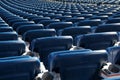 Blue Stadium Seats Royalty Free Stock Photo