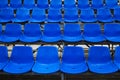 Blue stadium seats.