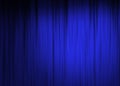 Blue stage curtain background Royalty Free Stock Photo
