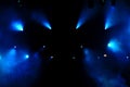 Blue Stage Lights Royalty Free Stock Photo