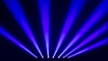 Blue stage spotlights with a smoke Royalty Free Stock Photo