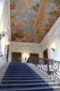 Blue Staircase in SchÃÂ¶nbrunn Castle Royalty Free Stock Photo