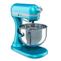 Blue stand kitchen mixer, retro design. 3D rendering Royalty Free Stock Photo