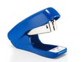 Blue stapler closeup.