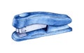 Blue stapler watercolor Royalty Free Stock Photo