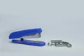 Blue stapler on white background,tools for paper work