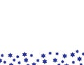 Blue star of David pattern border Royalty Free Stock Photo