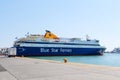 Blue Star Ferries at Piraeus port in Athens, Greece