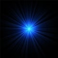 Blue Star Flare Explosion Disco Background Royalty Free Stock Photo