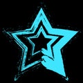 Blue Star Grunge