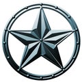 Blue Star Logo Metal Royalty Free Stock Photo