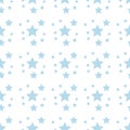 blue star seamless on white vector pattern background Royalty Free Stock Photo