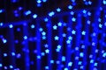 Blue star shape light bokeh background Royalty Free Stock Photo