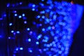 Blue star shape light bokeh background Royalty Free Stock Photo