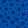 Blue star-shape seamless pattern background Royalty Free Stock Photo