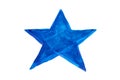 Blue star in watercolor
