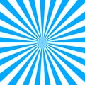 Blue starburst background. Oktoberfest banner. Abstract comic sunburst. Blue ray of sun. Background for beerfest with beam. Spiral Royalty Free Stock Photo